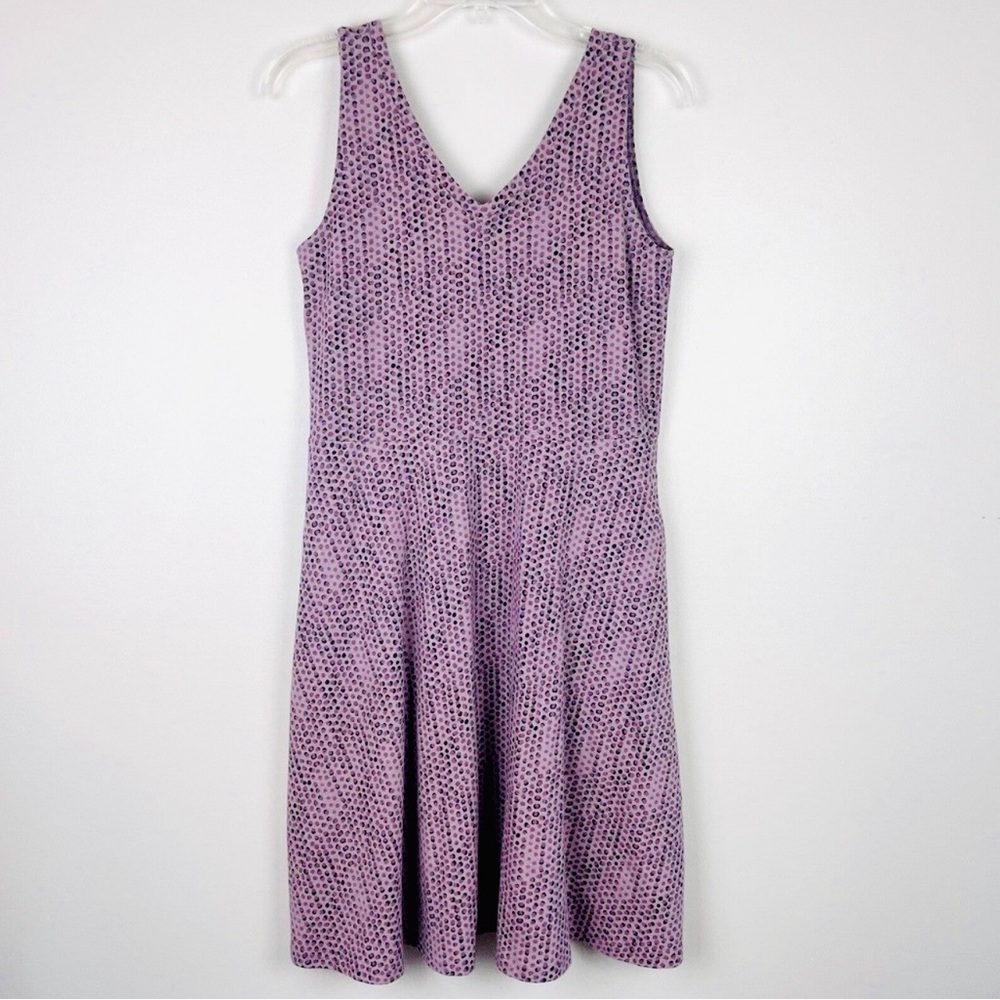 Pact Lavender Purple Sleeveless V‑Neck Fit & Flare Dress